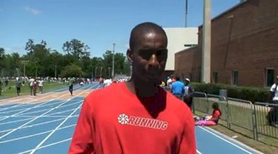 Dexter Faulk 2nd in hurdles 1325 at 2012 Florida Relays