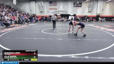 110 lbs Champ. Round 1 - Kylie Martin, Baker/Powder Valley vs Quintessa Lopes, Tillamook