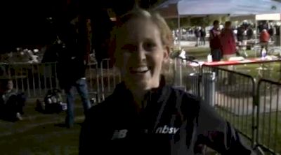 Flotrack blogger Kaitlin Gregg after big 10k PR at the 2012 Stanford Invitational