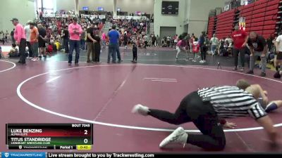 80 lbs Quarterfinal - Luke Benzing, Alpha Elite vs Titus Standridge, Lionheart Wrestling Club