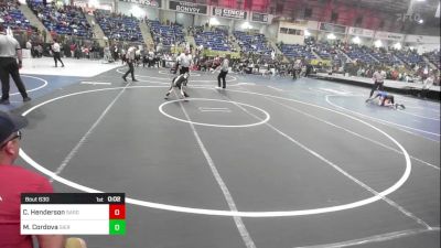 43 lbs Consi Of 4 - Corbin Henderson, Sargent Wrestling vs Max Cordova, Sierra Grand Panthers