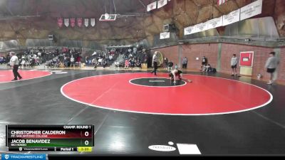 125 lbs Semifinal - Christopher Calderon, Mt. San Antonio College vs Jacob Benavidez, Rio Hondo