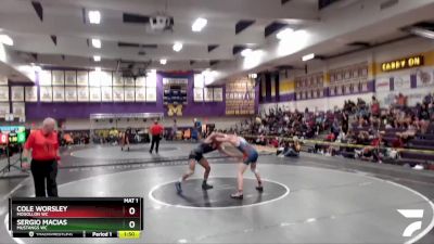 138 lbs Quarterfinal - Sergio Macias, Mustangs WC vs Cole Worsley, Mogollon WC