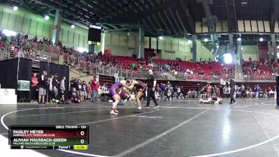 120 lbs Champ. Round 1 - Aliviah Mausbach-Green, Millard South Wrestling Club vs Paisley Meyer, Nebraska City Wrestling Club