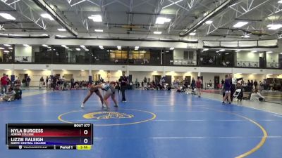 155 lbs Cons. Round 5 - Nyla Burgess, Adrian College vs Lizzie Raleigh, North Central College