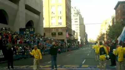 Werknesh Kidane Finish of Women's 5k Boston Marathon 2012