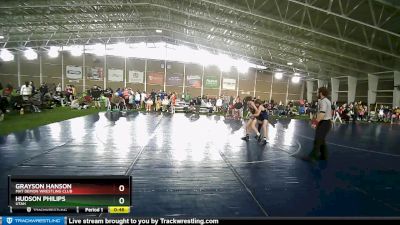 92 lbs Champ. Round 2 - Grayson Hanson, Mat Demon Wrestling Club vs Hudson Philips, Utah