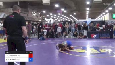 41 kg Rnd Of 16 - Sophie Kula-Faalafua, Pride Wrestling vs Parker Humphrey, Princeton Wrestling Club