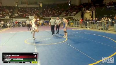 D 1 170 lbs Quarterfinal - Landry Barker, St. Pauls vs Bradley Anderson, St. Amant