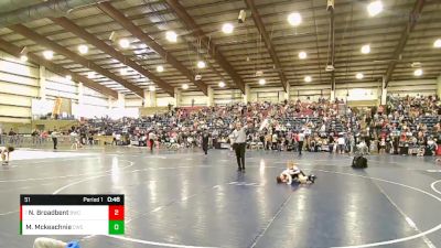 51 lbs Champ. Round 1 - Nolan Broadbent, Brighton Wrestling Club vs Mavrik Mckeachnie, Champions Wrestling Club