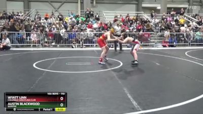 110 lbs Cons. Round 2 - Wyatt Linn, Columbus Wrestling Club vs Austin Blackwood, Quinter