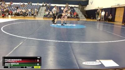 165 lbs Finals (2 Team) - Zach Needles, Messiah vs Tyler Bodovetz, Ohio Wesleyan