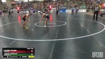 A 126 lbs Cons. Round 1 - Josue Castillo, Greeneville vs Vayden Moore, Cascade