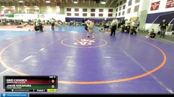 157 lbs Cons. Round 3 - Jakob Nakamura, Texas Wesleyan vs Gino Camarca, Benedictine College