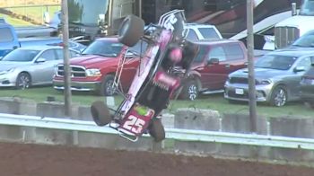 Taylor Reimer Flips End-Over-End At Bloomington Speedway