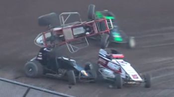 Wild Sprint Car Flip At Tri-State Speedway