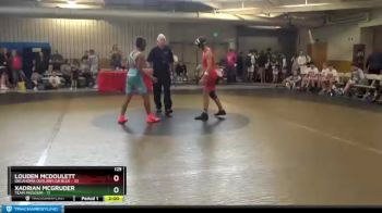 125 lbs Semis & 1st Wrestleback (8 Team) - Louden McDoulett, Oklahoma Outlaws GR BLUE vs Xadrian Mcgruder, Team Missouri