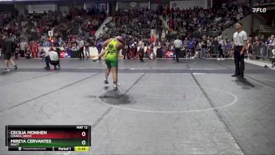 140 lbs 2nd Place Match - Mireya Cervantes, Pratt vs Cecilia Monihen, Council Grove