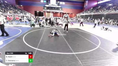 90 lbs Quarterfinal - Blake Nash, Black Fox Wr Ac vs Colson Siemens, Natrona Colts WC