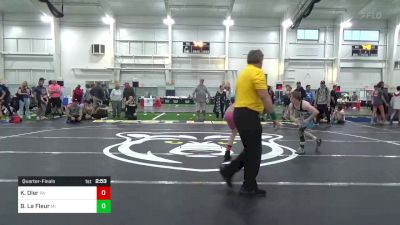 C-120 lbs Quarterfinal - Keagan Oler, PA vs Brice La Fleur, MI