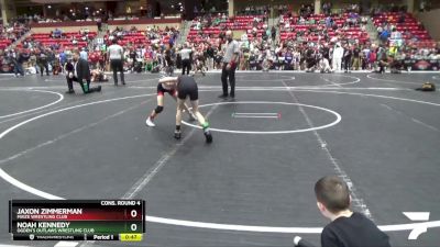 73 lbs Cons. Round 4 - Jaxon Zimmerman, Maize Wrestling Club vs Noah Kennedy, Ogden`s Outlaws Wrestling Club