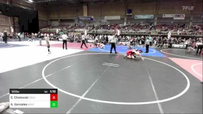 120 lbs Final - Gage Chelewski, Colorado Outlaws vs Aadin Gonzales, Montrose Elite Wrestling