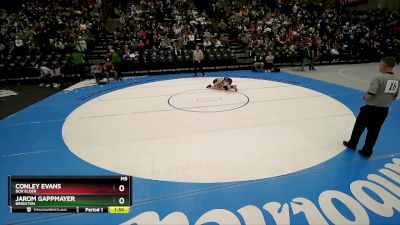 106 lbs Quarterfinal - Conley Evans, Box Elder vs Jarom Gappmayer, Brighton