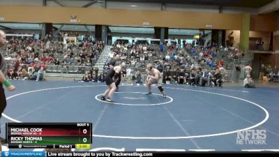 285 lbs Semifinals (8 Team) - Ricky Thomas, Edmond North vs Michael Cook, Broken Arrow Hs