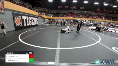 55 lbs Semifinal - Thomas Cisneroz, BullTrained vs Judah Williams, Lions Wrestling Academy