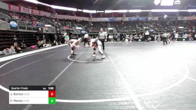 155 lbs Quarterfinal - Jacob Barlow, Ground Zero Wrestling Club vs Carson Maxey, GCMSF Falcons Wrestling