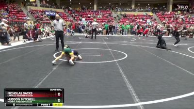 43 lbs Semifinal - Nicholas Sacks, Carroll Wrestling Club vs Hudson Mitchell, Wichita Wrestling Club