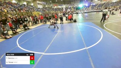 100 lbs Round Of 16 - Tatum Garcia, Severance Middle School vs Urijah Tonar, Montrose Elite