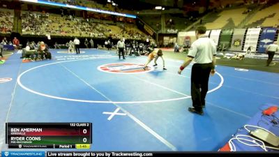 132 Class 2 lbs Quarterfinal - Ryder Coons, Mid-Buchanan vs Ben Amerman, Kirksville