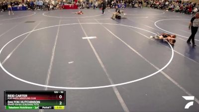 92 lbs Quarterfinal - Reid Carter, Flat Earth Wrestling Club vs Dalton Hutchinson, Grand Rapids Screaming Yetis