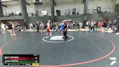 220 lbs 1st Place Match - Riley Simmons, WA vs Jonah Martin, WA