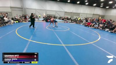 122 lbs Placement Matches (8 Team) - Savannah Witt, Pennsylvania Blue vs Mariah Smith, Texas Red