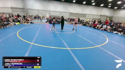 106 lbs Placement Matches (8 Team) - Lexia Schechterly, Pennsylvania Blue vs Carly Rodriguez, Texas Red