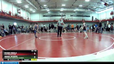 80 lbs Cons. Round 2 - Derek Rogers, Contenders Wrestling Academy vs Ryder Mikels, Elite Athletic Club