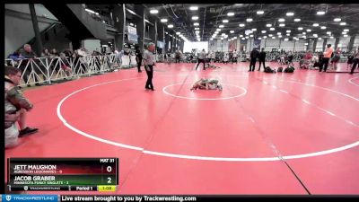 52 lbs Rd# 7- 10:45am Saturday Final Pool - Jett Maughon, Agression Legionaries vs Jacob Graber, Minnesota Funky Singlets