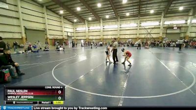 80 lbs Cons. Round 4 - Paul Neslen, Warrior Wrestling Club vs Wesley Jeppsen, Box Elder Stingers