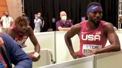 Noah Lyles WATCHING Erriyon Knighton's 200m Semifinal