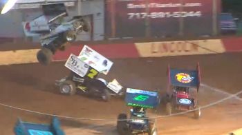 Wild Sprint Car Flip At Lincoln Speedway