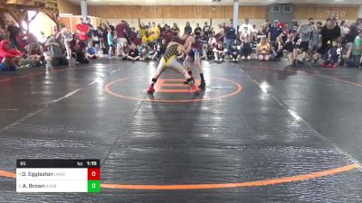 95 lbs Round Of 16 - Donavin Eggleston, Unadilla vs Ashton Brown, Sunbury