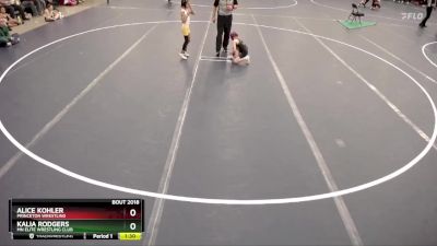 Round 1 - Kalia Rodgers, MN Elite Wrestling Club vs Alice Kohler, Princeton Wrestling