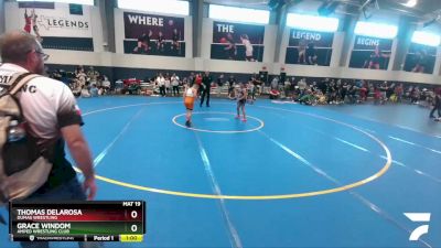 82 lbs Round 2 - Grace Windom, Amped Wrestling Club vs Thomas Delarosa, Dumas Wrestling