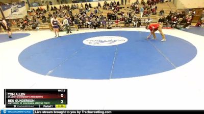 285 lbs Cons. Round 1 - Tom Allen, St. John`s University (Minnesota) vs Ben Gunderson, University Of Wisconsin-Stevens Point