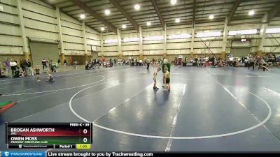 39 lbs Semifinal - Owen Moss, Fremont Wrestling Club vs Brogan Ashworth, JWC