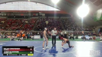 3A 120 lbs Champ. Round 1 - Saber Blackmore, Bonners Ferry vs Rylan Christensen, Kimberly