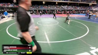 5A 145 lbs Quarterfinal - Sierra Simmons, Northwest vs Annabelle Davis, Azle