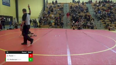 70 lbs Round 2 - Genesis Anderson, Dakota Boyz Wrestling Club vs Olivia Poole, Roughhouse Wrestling